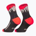 Slidinėjimo kojinės DYNAFIT Traverse Mid black out ultra coral/6a10