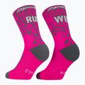 Kojinės DYNAFIT Run Wild Crew pink glo 5