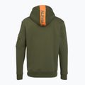 Vyriškas džemperis Alpha Industries Red Stripe Hoodie dark green 2