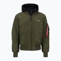 Alpha Industries MA-1 D-Tec vyriška striukė tamsiai žalia / juoda