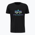 Vyriški marškinėliai Alpha Industries Basic Rainbow Reflective black 4