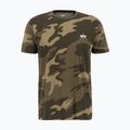 Vyriški marškinėliai Alpha Industries Basic Small Logo Camo olive camo 4