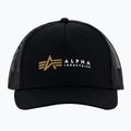 Vyriška kepuraitė su snapeliu Alpha Industries Label Trucker black