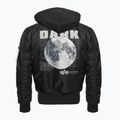 Alpha Industries MA-1 VF Hood Dark Side juoda / šviesą atspindinti vyriška striukė 2