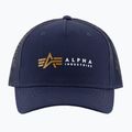 Vyriška kepuraitė su snapeliu Alpha Industries Label Trucker rep.blue