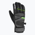 Reusch Storm R-Tex Xt slidinėjimo pirštinės juoda/juoda melanžas/neon žalia 6