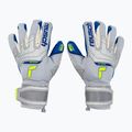 Reusch Attrakt Gold X pilkai mėlynos vartininko pirštinės 5270945-6006