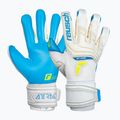Reusch Attrakt Aqua mėlynos ir baltos spalvos vartininko pirštinės 5270439 5
