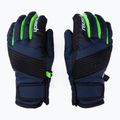 Reusch Duke R-Tex XT vaikiškos slidinėjimo pirštinės, juodos/mėlynos/neon žalia 3