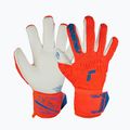 Vartininko pirštinės Reusch Attrakt Gold X Freegel hyper orange/electric blue