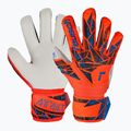 Vaikiškos vartininko pirštinės Reusch Attrakt Solid Finger Support Junior hyper orng/elec blue