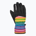 Vaikiškos slidinėjimo pirštinės Reusch Alan Junior black/multicolour lines 2