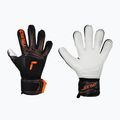 Vaikiškos vartininko pirštinės Reusch Attrakt Advance Finger Support Junior black/shocking orange