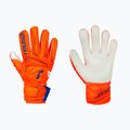 Vaikiškos vartininko pirštinės Reusch Attrakt Solid Finger Support Junior shocking orange/blue