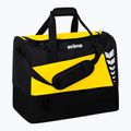 Treniruočių krepšys ERIMA Six Wings Sports Bag With Bottom Compartment 60 l yellow/black