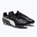 Vyriški futbolo bateliai PUMA King Platinum 21 FG/AG juodi ir balti 106478 01 4