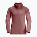 Moteriškas fliso džemperis Jack Wolfskin Kolbenberg Hooded Fz mineral red 7