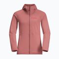 Moteriškas fliso džemperis Jack Wolfskin Kolbenberg Hooded Fz mineral red 8