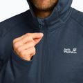Vyriškas žygio džemperis Jack Wolfskin Peak District Hooded Full Zip midnight sky 5