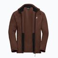 Vyriškas žygio džemperis Jack Wolfskin Peak District Full Ziphot choc 9