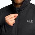Vyriškas žygio džemperis Jack Wolfskin Peak District Hooded Full Zip black 5