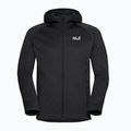 Vyriškas žygio džemperis Jack Wolfskin Peak District Hooded Full Zip black 7
