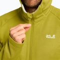 Vyriškas žygio džemperis Jack Wolfskin Peak District Hooded Full Zip chartreuse 5