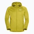 Vyriškas žygio džemperis Jack Wolfskin Peak District Hooded Full Zip chartreuse 7
