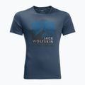 Jack Wolfskin Peak Graphic vyriški trekingo marškinėliai mėlyni 1807182_1383