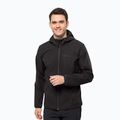 Jack Wolfskin Bornberg Hoody vyriška softshell striukė juoda 1307471_6000