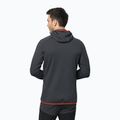 Vyriški Jack Wolfskin Hydro Grid Hooded FZ vilnoniai džemperiai su gobtuvu pilka 1710002 2