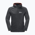 Vyriški Jack Wolfskin Hydro Grid Hooded FZ vilnoniai džemperiai su gobtuvu pilka 1710002 6