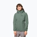 Jack Wolfskin moteriška lietaus striukė Stormy Point 2L žalia 1111202