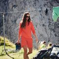 Jack Wolfskin Hilltop Trail moteriški trekingo šortai oranžiniai 1505462 5