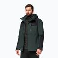 Jack Wolfskin vyriška striukė nuo lietaus Jasper 3in1 black olive 2