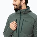 Jack Wolfskin vyriška pūkinė striukė Alpgrat Pro Ins Fz hedge green 3