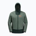 Jack Wolfskin Alpspitze Ins Hybridge hedge žalia vyriška striukė nuo lietaus 8