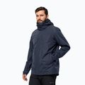 Jack Wolfskin vyriška striukė nuo lietaus Feldberg Luntal 3in1 naktinė mėlyna 2