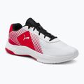 PUMA Varion Jr vaikų tinklinio bateliai baltai raudoni 106585 07