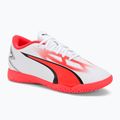 Vaikiški futbolo bateliai PUMA Ultra Play IT Jr puma white/puma black/fire orchid