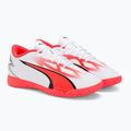 Vaikiški futbolo bateliai PUMA Ultra Play IT Jr puma white/puma black/fire orchid 4