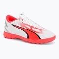 Vaikiški futbolo bateliai PUMA Ultra Play TT Jr puma white/puma black/fire orchid