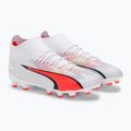 Vaikiški futbolo bateliai PUMA Ultra Pro FG/AG Jr puma white/puma black/fire orchid 4