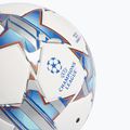 Futbolo kamuolys adidas UCL Junior 290 League 23/24 white/silver metallic/bright cyan dydis 4 3