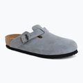 Šlepetės BIRKENSTOCK Boston Suede Leather stone blue