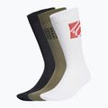 Kojinės adidas FIVE TEN Cushioned Crew Sock 3 poros olive strata/white/black