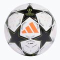 Futbolo kamuolys adidas UCL Finale League Box 24/25 white/black/platinum metallic/team solar yellow dydis 5 2