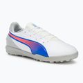 Vaikiški futbolo batai PUMA King Match TT Jr puma white/bluemazing/flat light grey/sunset glow