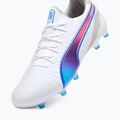 Futbolo batai PUMA King Ultimate FG/AG puma white/bluemazing/flat light grey/sunset glow 12