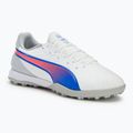 Futbolo batai PUMA King Match TT puma white/bluemazing/flat light grey/sunset glow